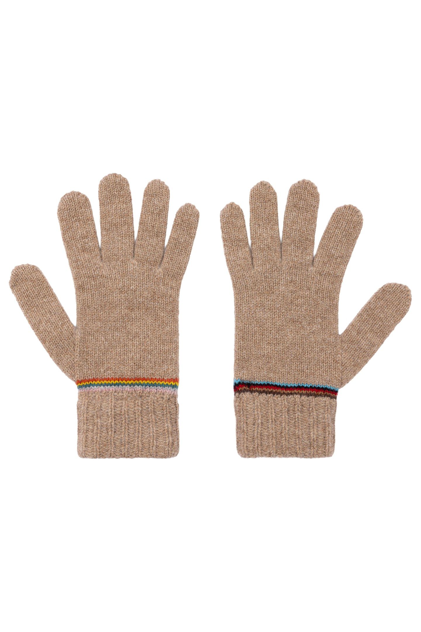 MEN GLOVE SIG BLOCK STRPE TAN 3