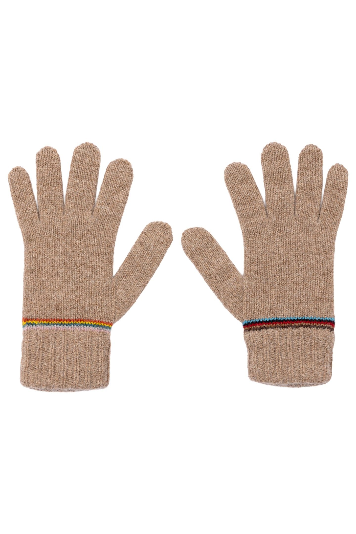 MEN GLOVE SIG BLOCK STRPE TAN 5