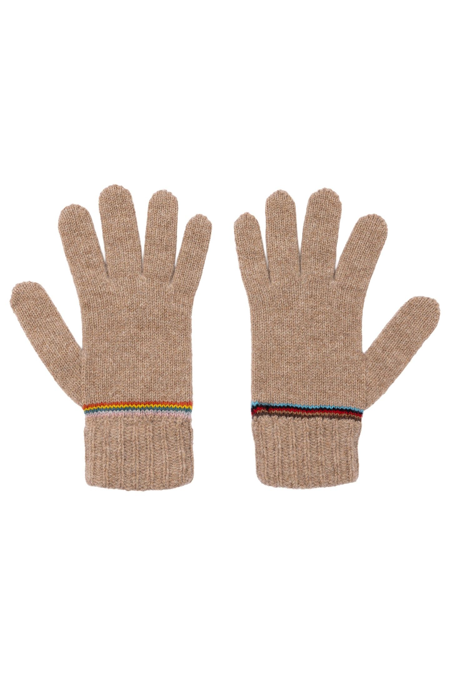 MEN GLOVE SIG BLOCK STRPE TAN 6