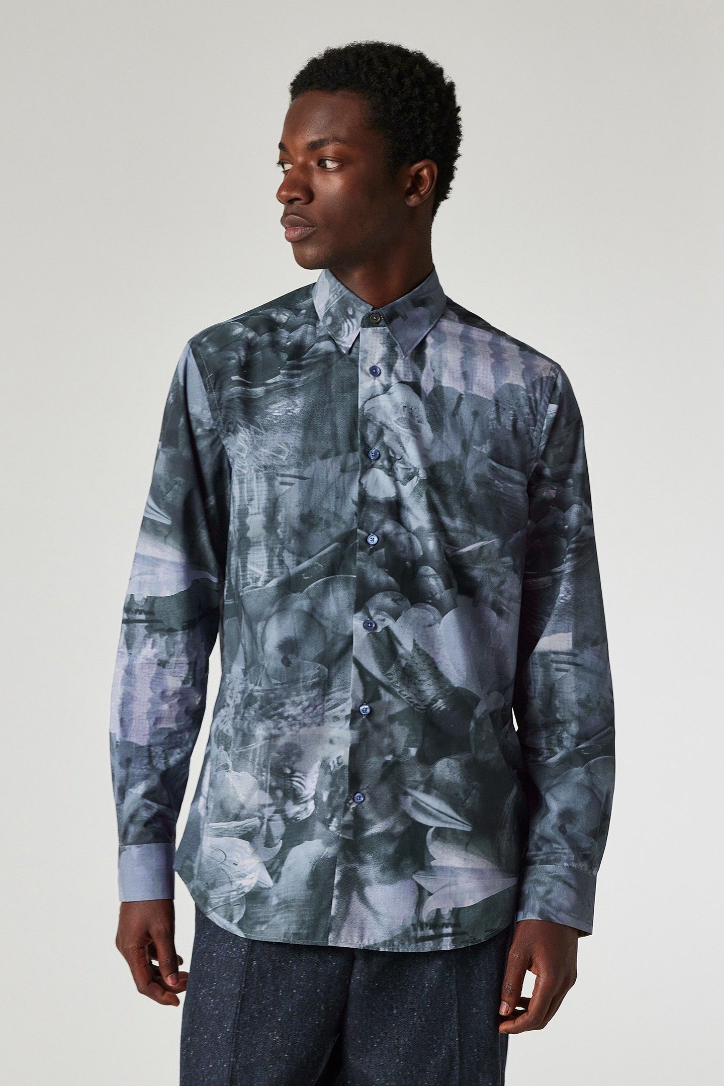 MENS S/C REGULAR FIT SHIRT BLUE 1