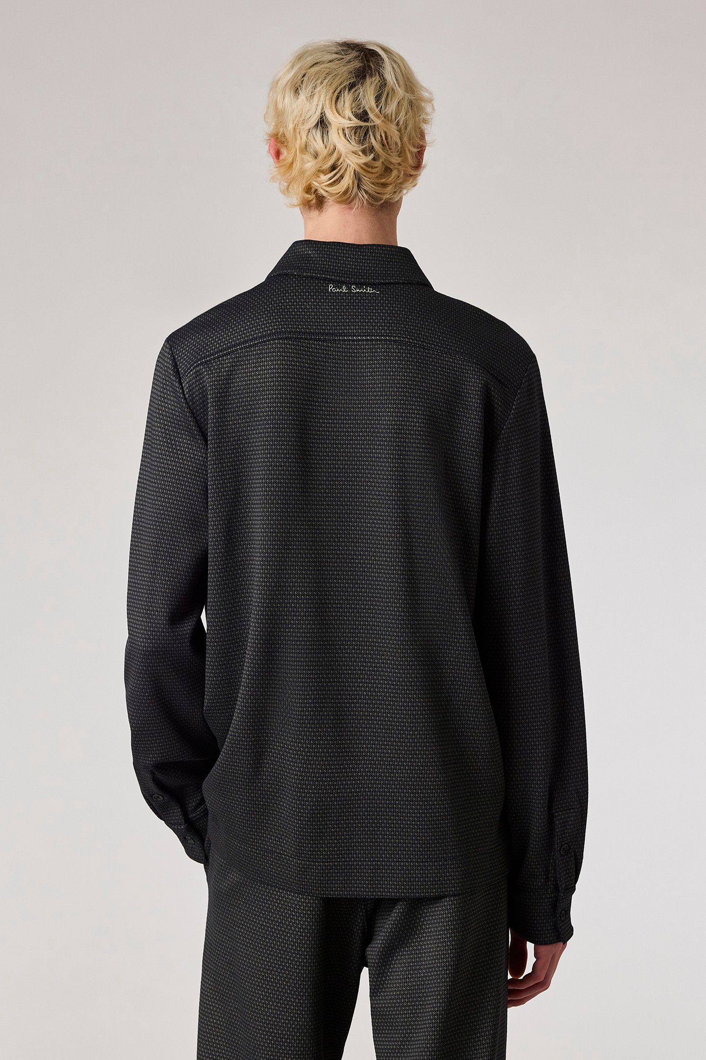 MENS S/C KNITTED SHIRT NAVY 2