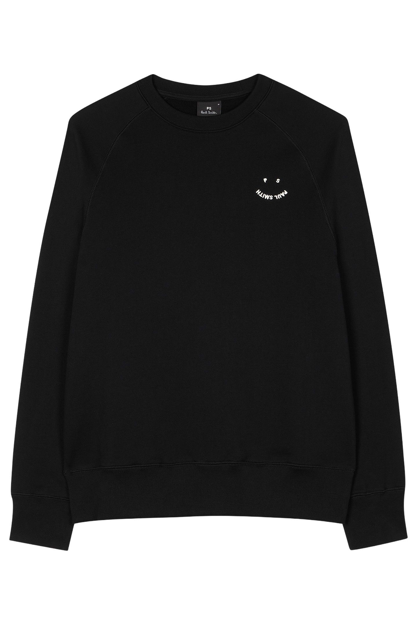 MENS SWEAT PS HAPPY EMB BLACK 3