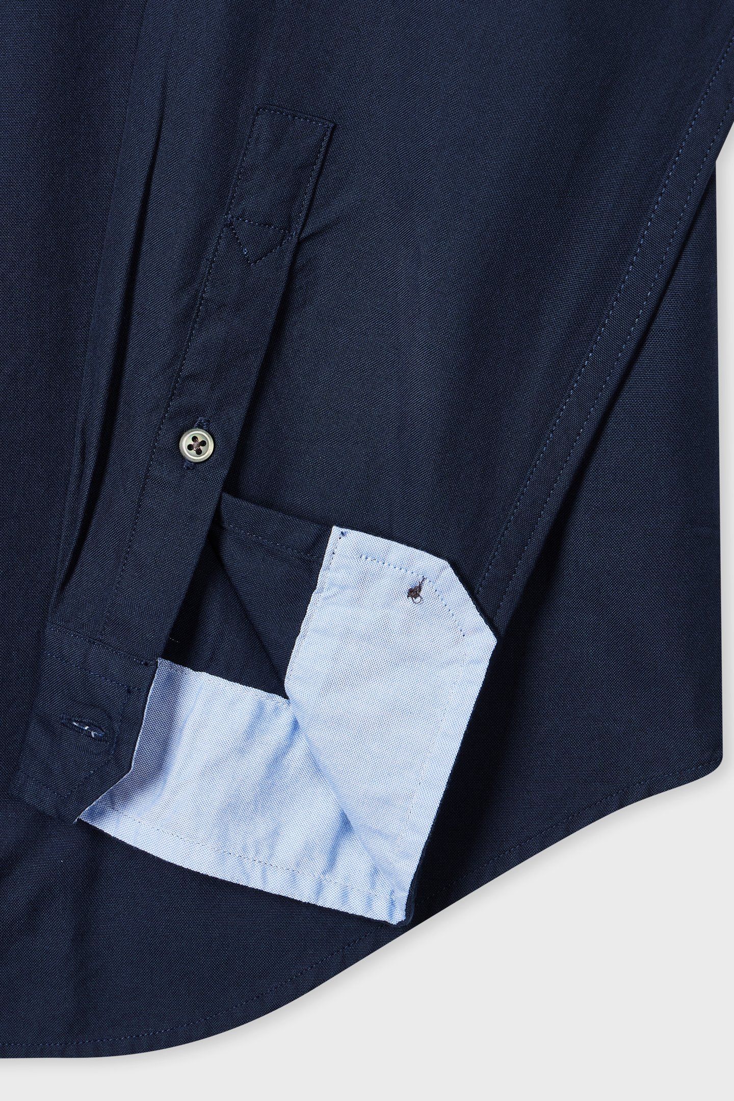 MENS LS TAILORED BD SHIRT ZEBRA BADGE INKY BLUE 2