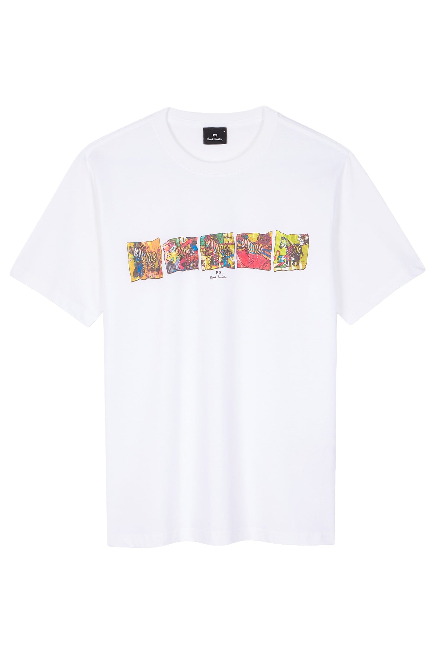 MENS REG FIT SS T SHIRT ZEBRAS WHITE 1