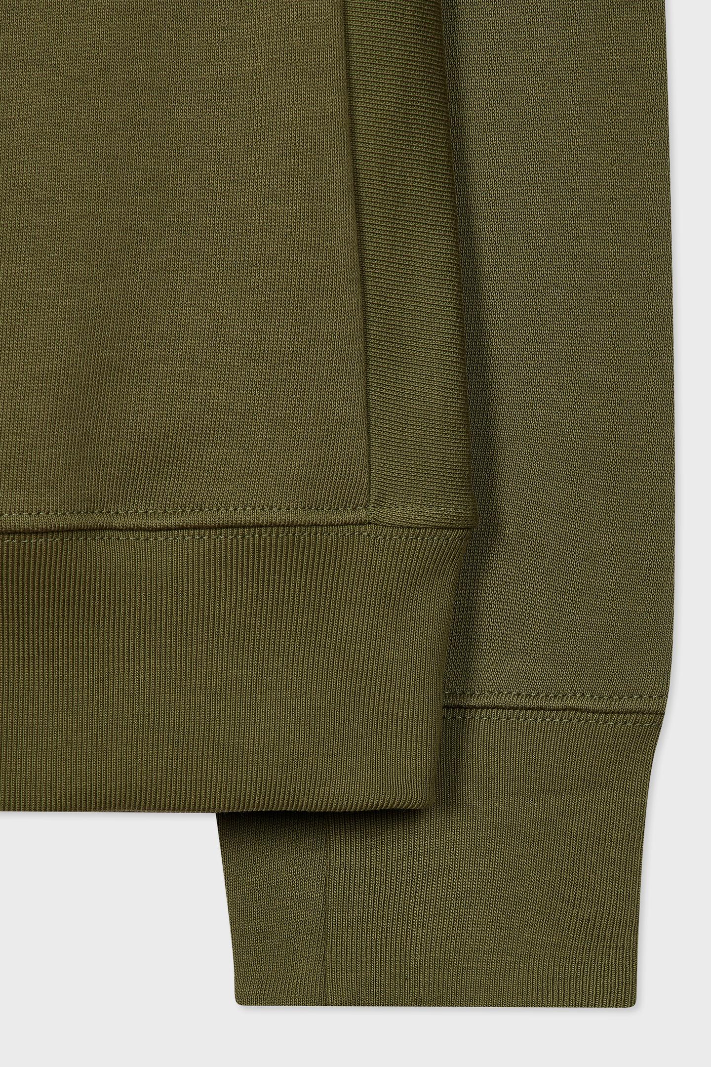 MENS REG FIT SWEATSHIRT ZEBRA OLIVE GREEN 2