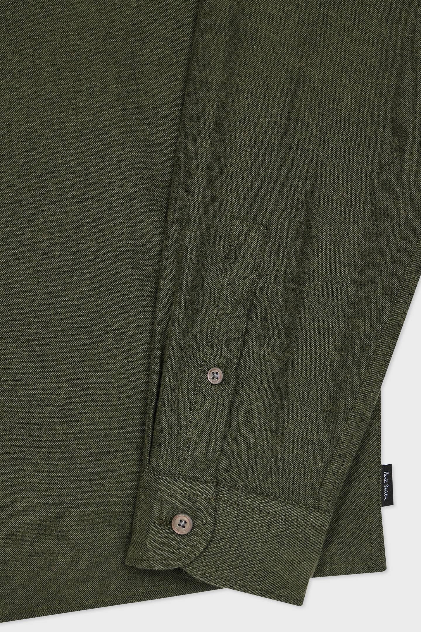 MENS LS REGULAR FIT SHIRT BD COL BOTTLE GREEN 2