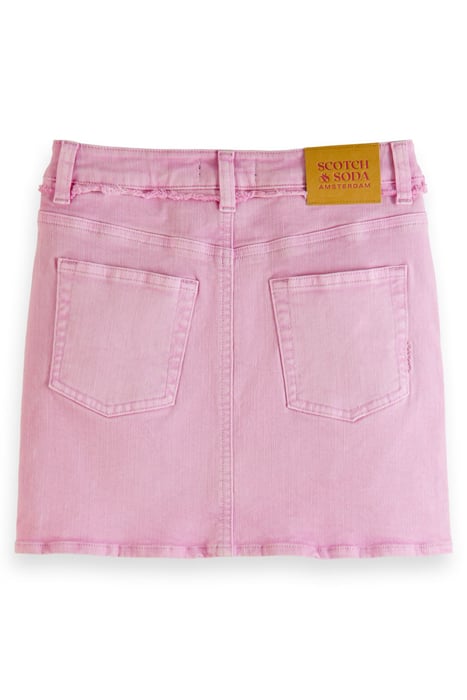 5 POCKET DENIM MINI SKIRT LILAC 2