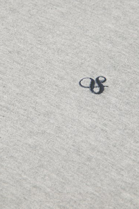 ESSENTIALS - CREWNECK JERSEY T-SHIRT IN ORGANIC COTTON GREY  3