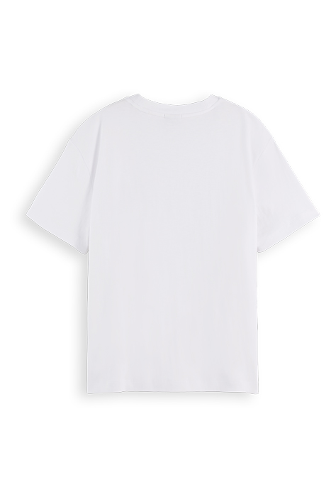 DIGITAL FLOWERS LOOSE FIT T-SHIRT IN ORGANIC COTTON WHITE 2