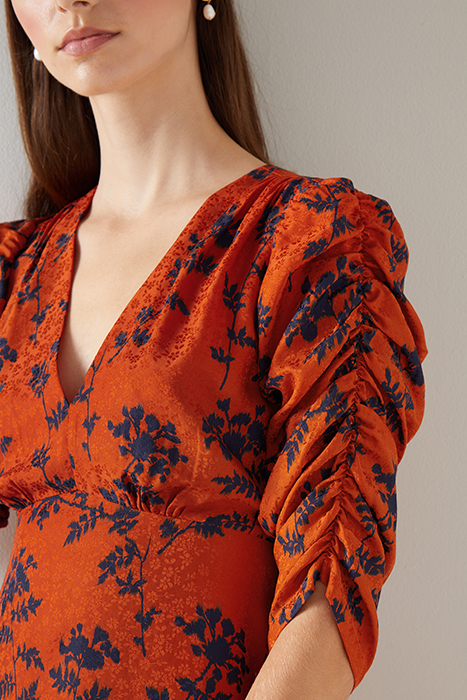 ERIN MIDI DRESS BURNT ORANGE 9