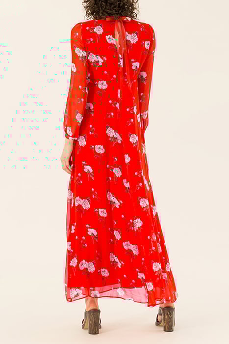 MAXI MATERNITY CHIFFON DRESS LOVERS RED 2