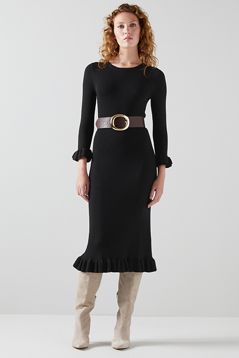 RACHEL MIDI DRESS BLACK 2
