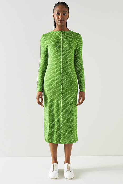 ANNIE MIDI DRESS LIME 1