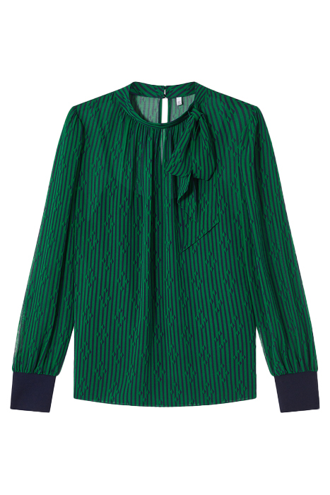 MARCY BLOUS GREEN/BLUE 4