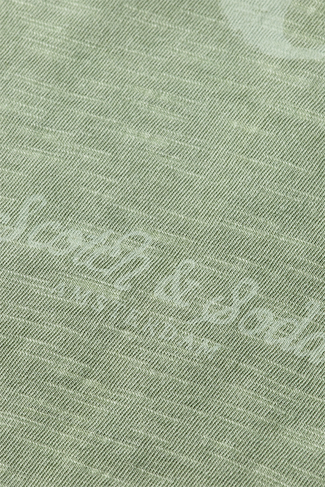 SLUB-JERSEY ARTWORK T-SHIRT IN ORGANIC COTTON KHAKI 7