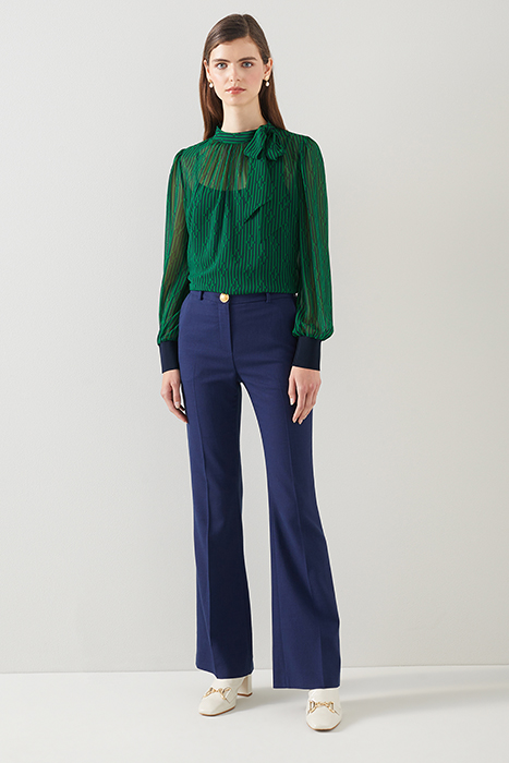 MARCY BLOUS GREEN/BLUE 2