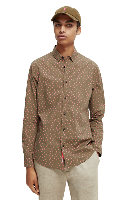 SLIM-FIT ALLOVER PRINTED POPLIN SHIRT COMBO C 3