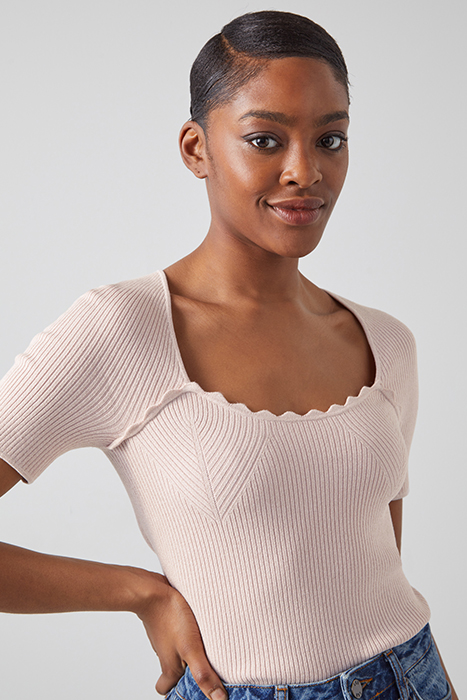 FARA KNITTED SWEATER METALLIC PINK 4