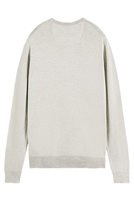 ESSENTIALS - CLASSIC CREWNECK PULLOVER BONE WHITE MELANGE 2