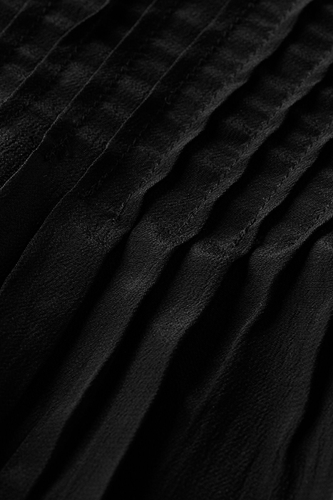 PINTUCK BLOUSE WITH RUFFLE COLLAR BLACK 3