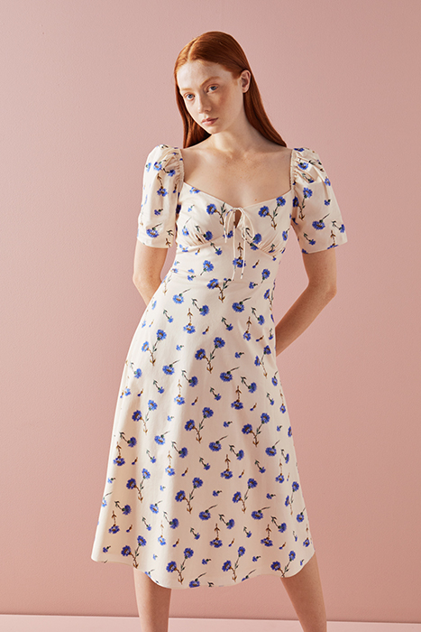 PHELIA MIDI DRESS CREAM 2