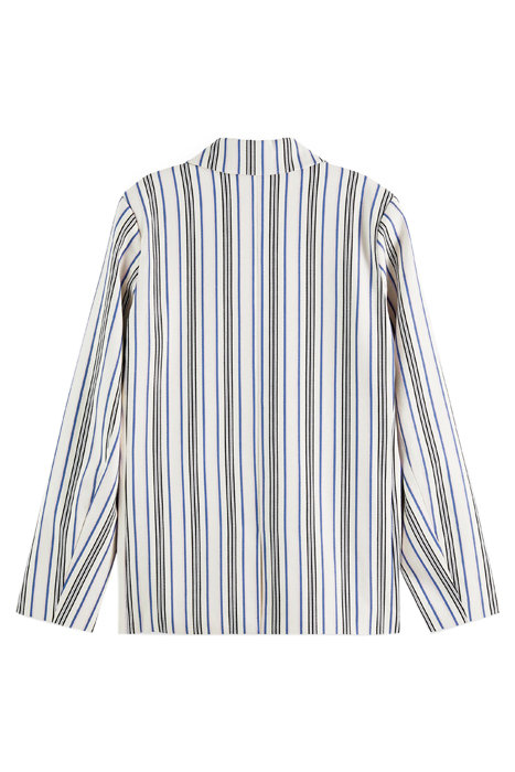 STRIPED DOUBLE BREASTED BLAZER BLUE PINK STRIPES 2