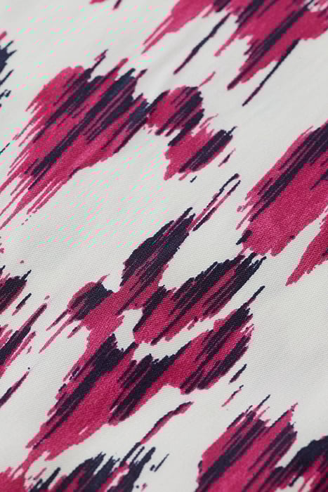 GIA - MID-RISE WIDE LEG PRINTED ELASTICATED TROUSERS BRUSHED 3