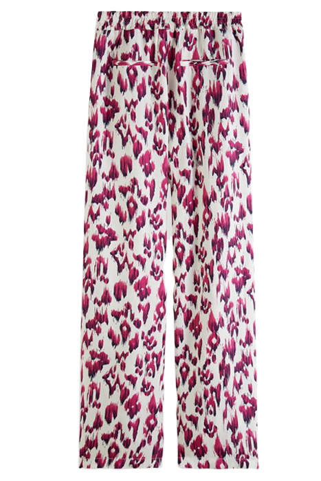 GIA - MID-RISE WIDE LEG PRINTED ELASTICATED TROUSERS BRUSHED 2