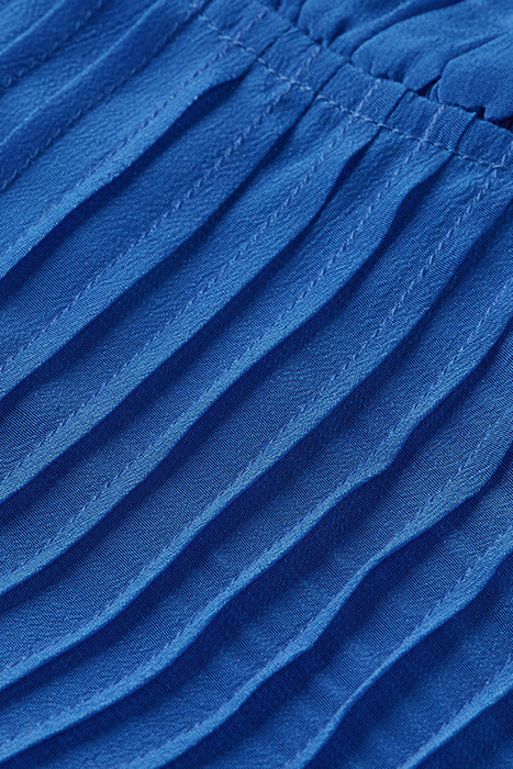 PINTUCK BLOUSE WITH RUFFLE COLLAR BRIGHT BLUE 3