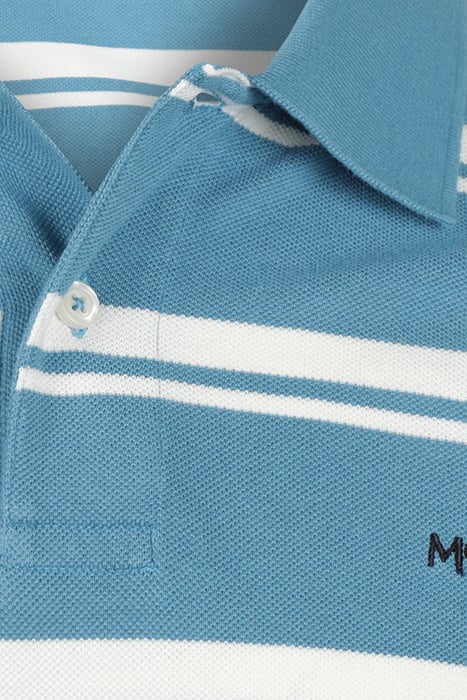 BOLD STRIPE POLO DARK AQUA 3