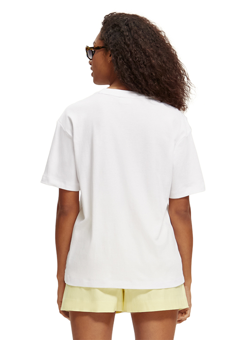 DIGITAL FLOWERS LOOSE FIT T-SHIRT IN ORGANIC COTTON WHITE 4