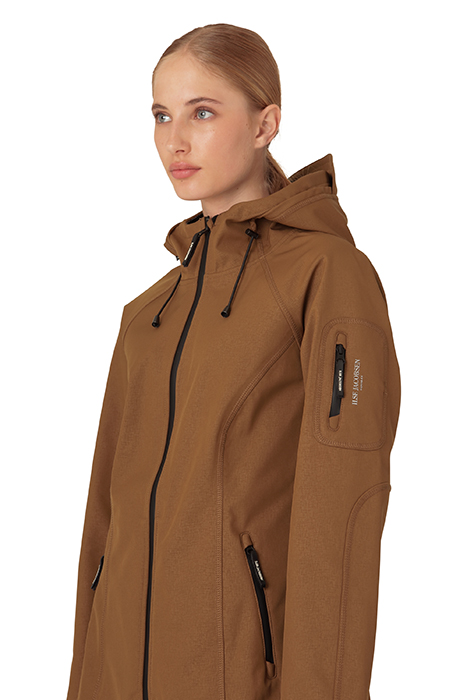 RAIN37L SOFT SHELL COAT WALNUT 3