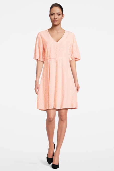 V-NECK S/S FLOWY SHIRT DRESS COMBO D 2