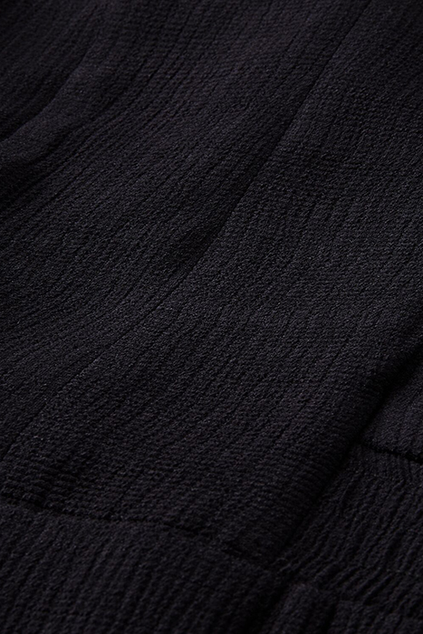 MIDI- LENGTH PANELED DRESS WITH GATHERING DETAILS BLACK 3