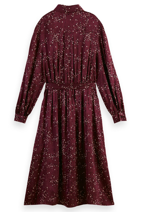 KARIS PRINTED SHIRT DRESS MILKY WAY CRIMSON 2