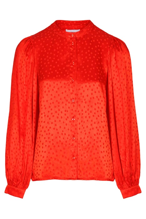RIKKI SATIN BLOUSE POPPY-RED 3