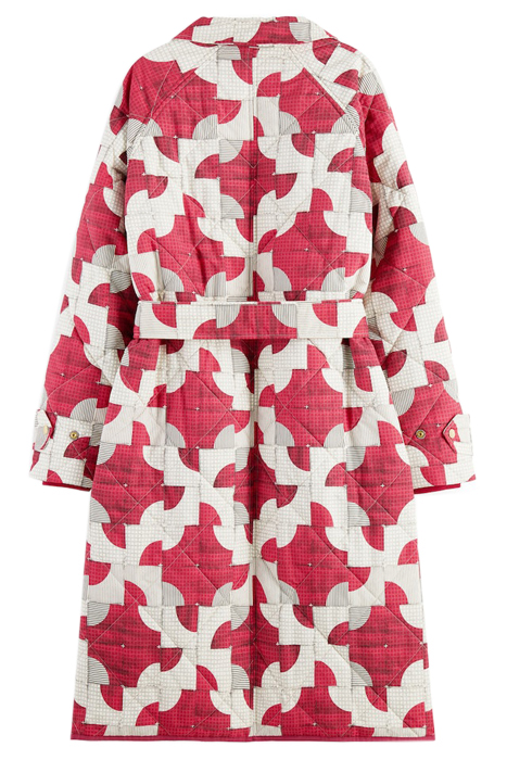 LONG QUILTED COAT SQUARE PATCHWORK 10