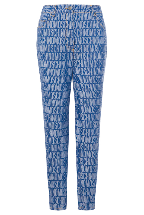 ALLOVER LOGO DENIM TROUSERS BLUE 3