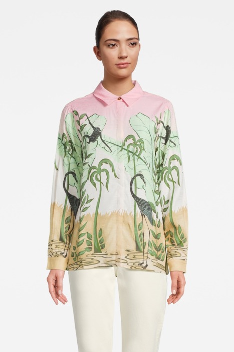 RELAXED FIT SHIRT WITH PLACEMENT PRINT COMBO B 2