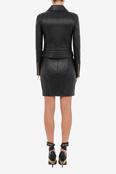 BIKER IN NAPPA LETTERING LOGO BLACK 2