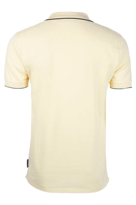 TIPPED PIQUE POLO LEMON / MARINE 2