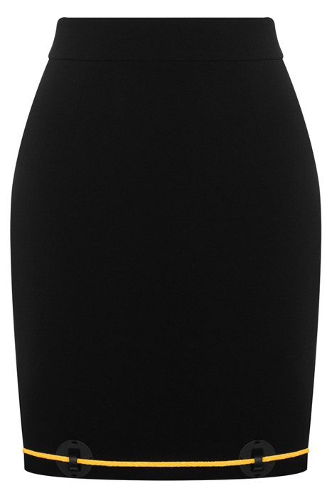 CREPE MINISKIRT NAUTICAL DETAILS BLACK 3