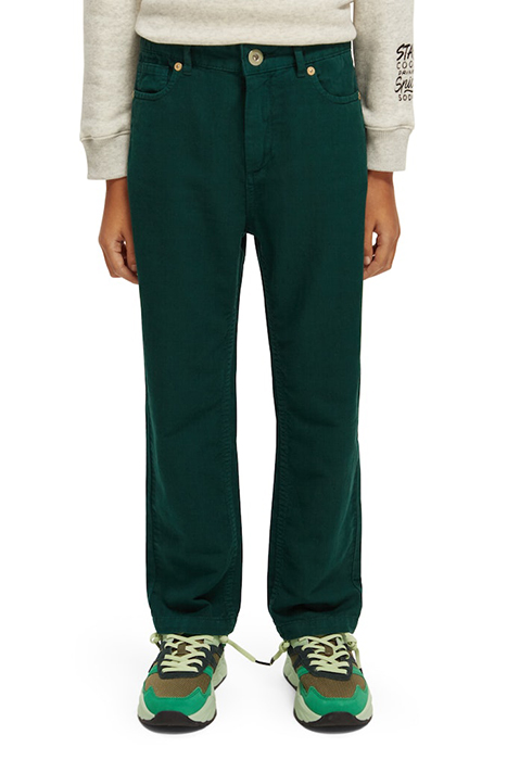 LOOSE FIT- 5-POCKET LINEN PANTS BOTANICAL GREEN 2