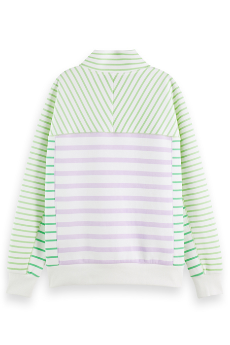 STRIPED RELAXED-FIT HALF-ZIP SWEATER 10