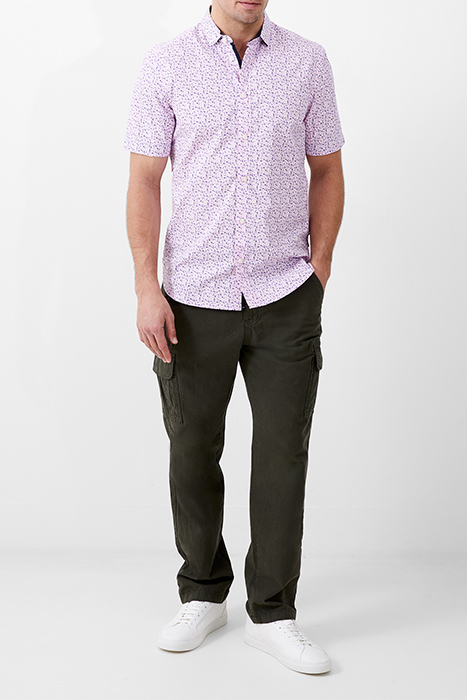 PATTERNED SS NAVY TRIM FLORA PINK 2