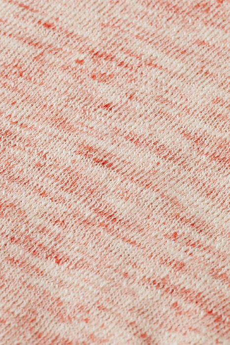 POINTELLE DETAIL CREWNECK PULLOVER PINK PUNCH MELANGE 3