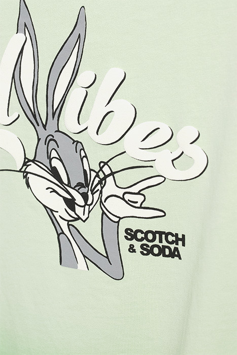 BUGS BUNNY - DIP-DYE SHORT SLEEVED PRINTED T-SHIRT LIME 6