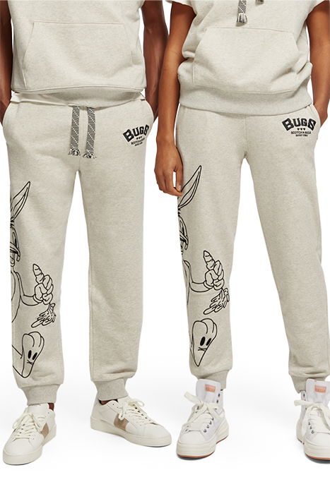 BUGS BUNNY - SWEATPANTS WITH PLACEMENT EMBROIDERY OFF WHITE 3