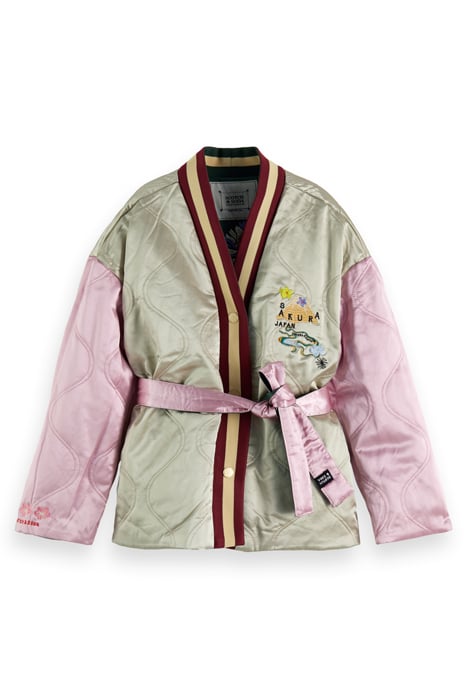 REVERSIBLE SOUVENIR KIMONO BOMBER MILITARY 9