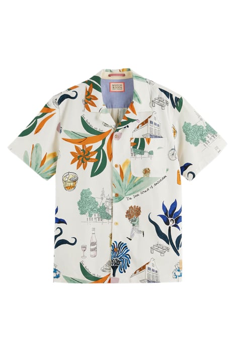 ALLOVER PRINTED SHORT-SLEEVED CAMP SHIRT COMBO C 1